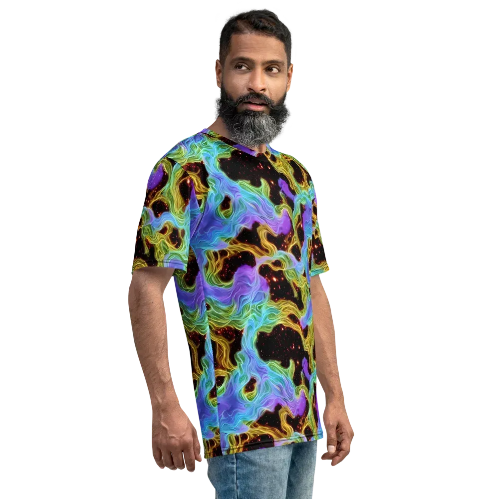 Galactic Tides on Men's Crew Neck T-Shirt — Right