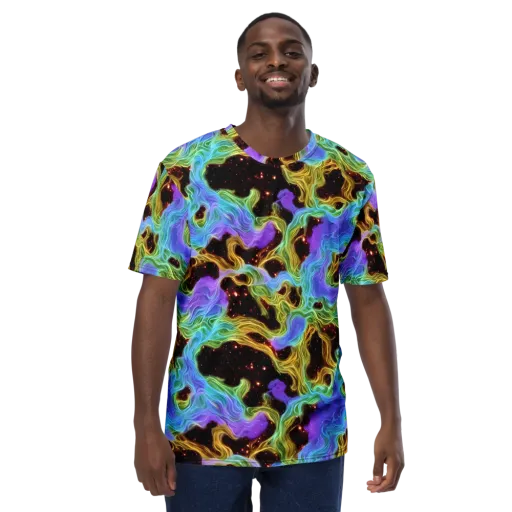 Galactic Tides on a Men's Crew Neck T-Shirt