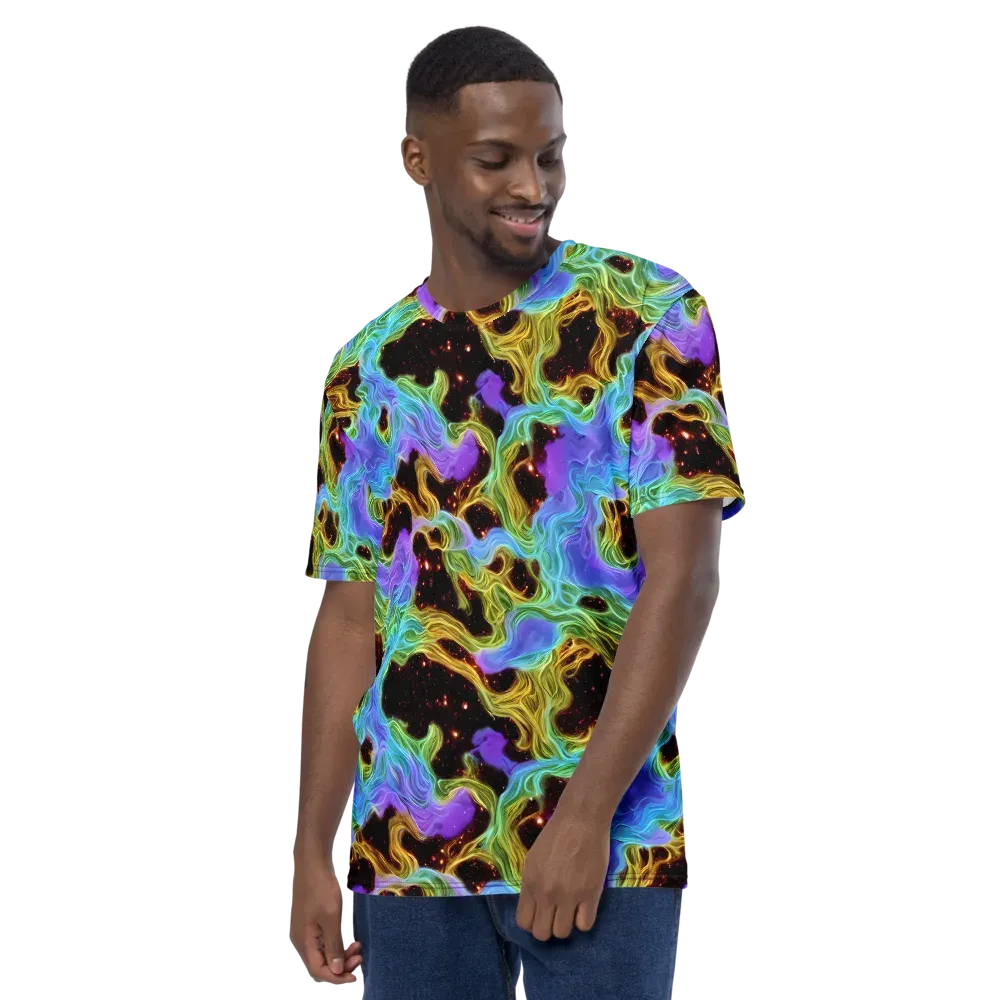 Galactic Tides on Men's Crew Neck T-Shirt — Left