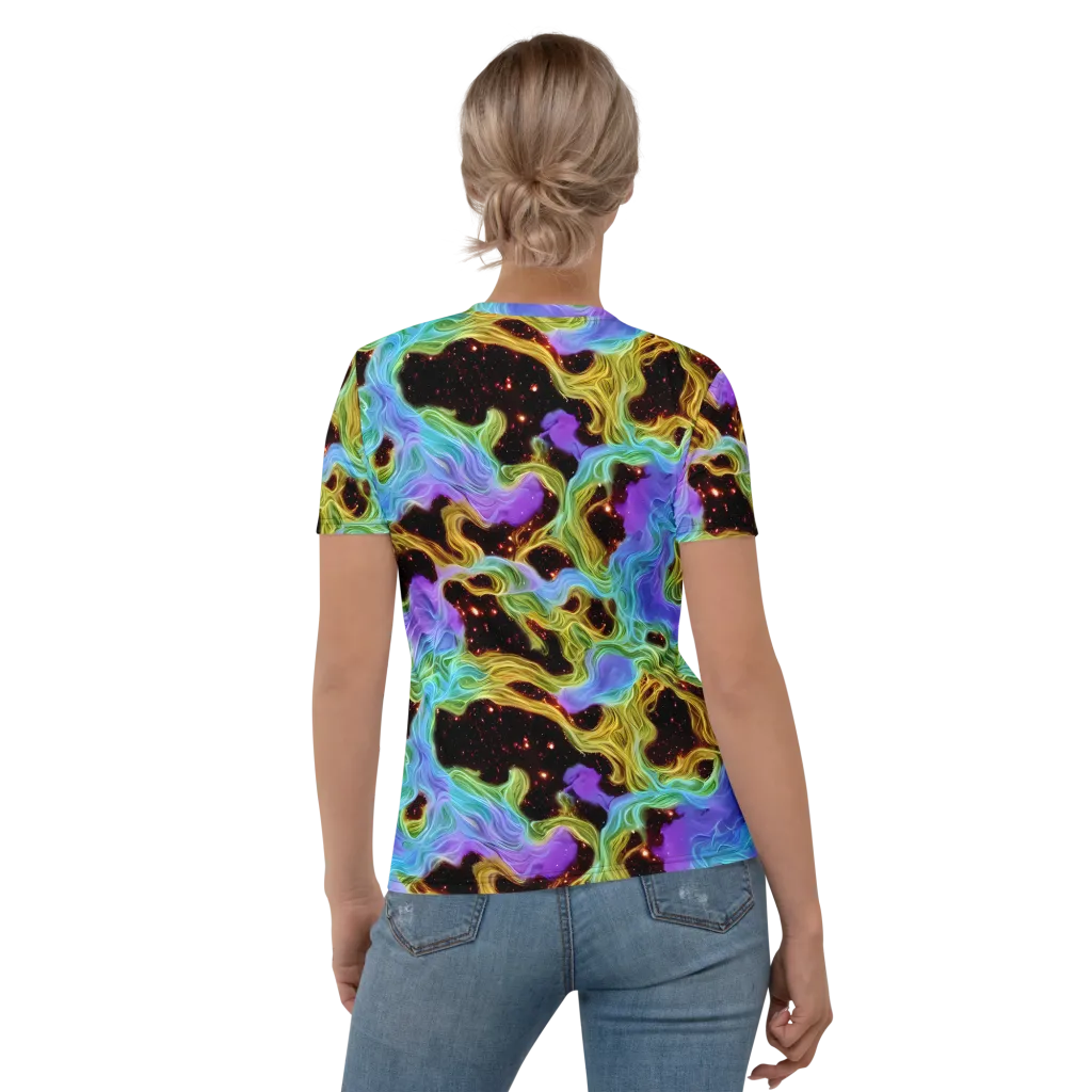Galactic Tides on Women's Crew Neck T-Shirt — Back