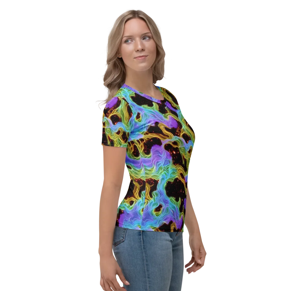 Galactic Tides on Women's Crew Neck T-Shirt — Right