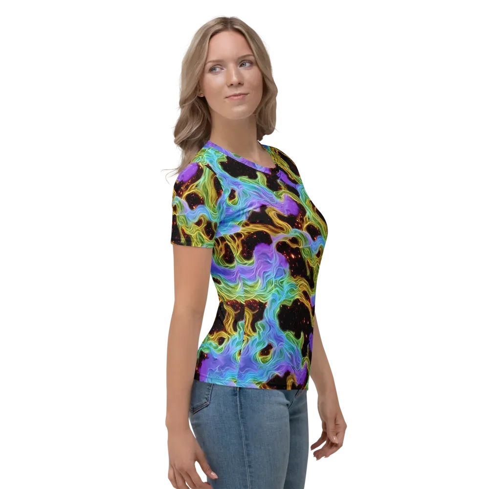 Galactic Tides on Women's Crew Neck T-Shirt — Right