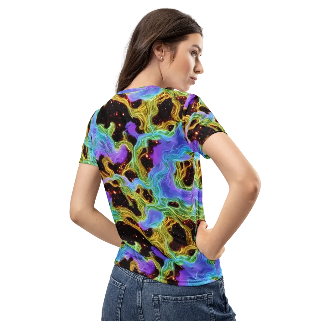 Galactic Tides on Women's Crew Neck T-Shirt — Back