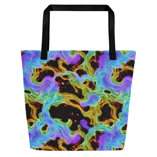 Galactic Tides on a Large Tote Bag W/ Pocket