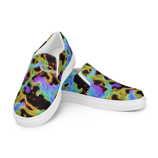 Galactic Tides on a Women's Slip-On Canvas Shoes