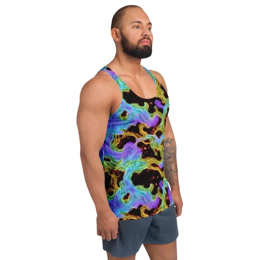 Galactic Tides on Men's Tank Top — Right Front