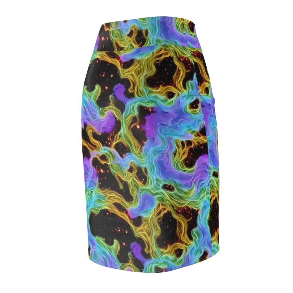 Galactic Tides on Pencil Skirt — Back Side