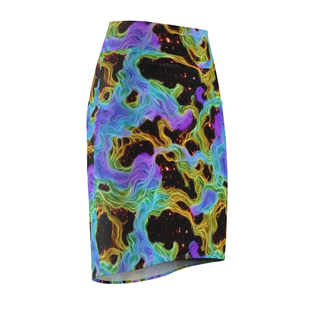 Galactic Tides on Pencil Skirt — Front Side