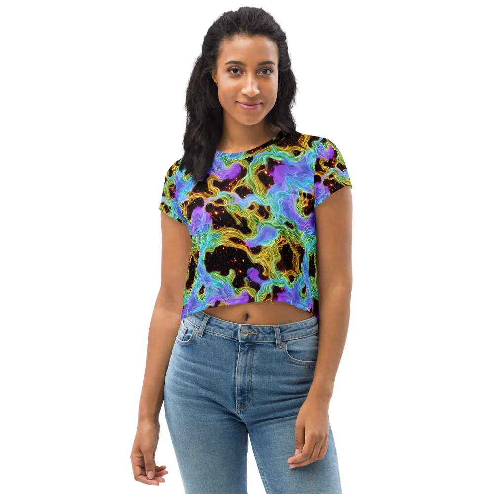 Galactic Tides on Crop Tee — Front