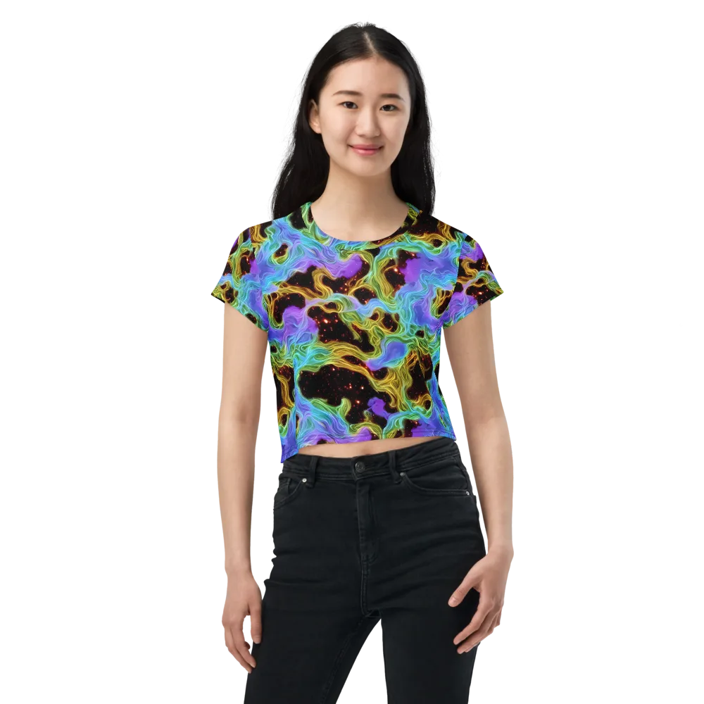 Galactic Tides on Crop Tee — Front