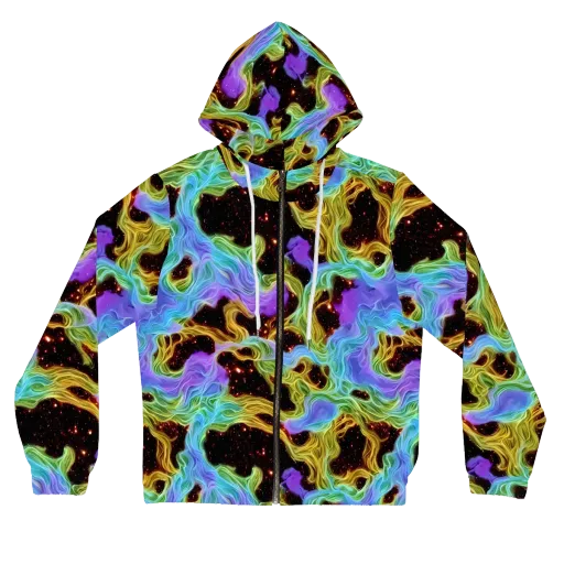 Galactic Tides on a Women's Full-Zip Hoodie