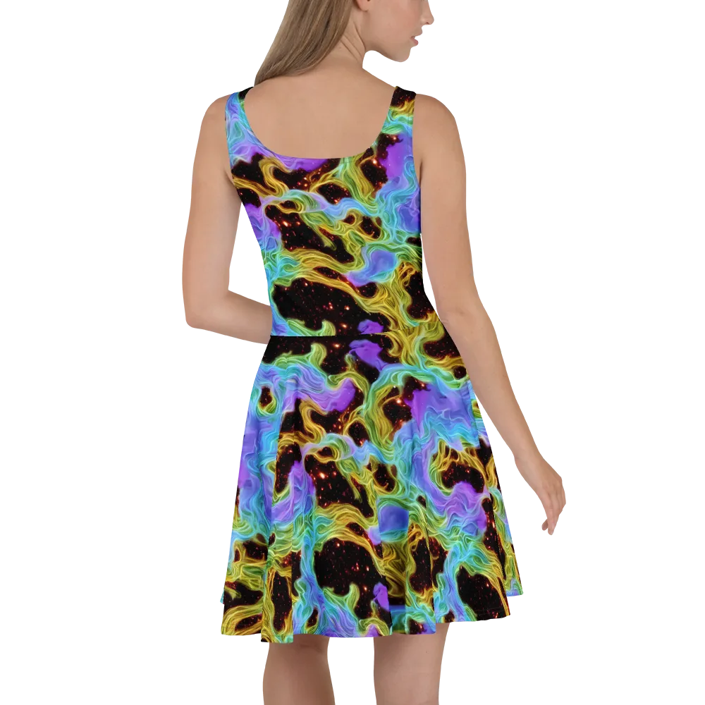 Galactic Tides on Skater Dress — Back