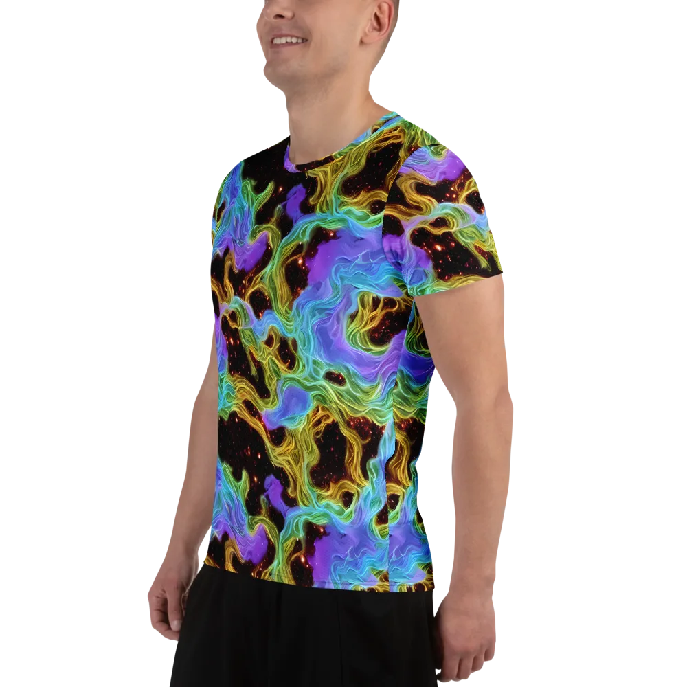 Galactic Tides on Men's Athletic T-Shirt — Left