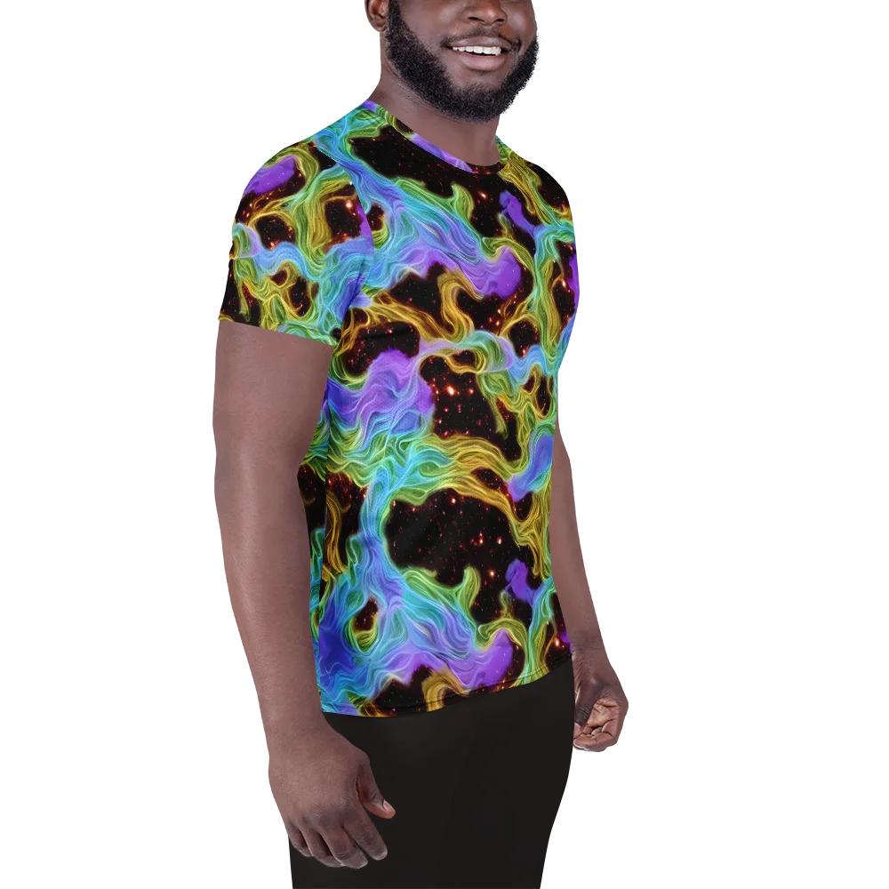 Galactic Tides on Men's Athletic T-Shirt — Right