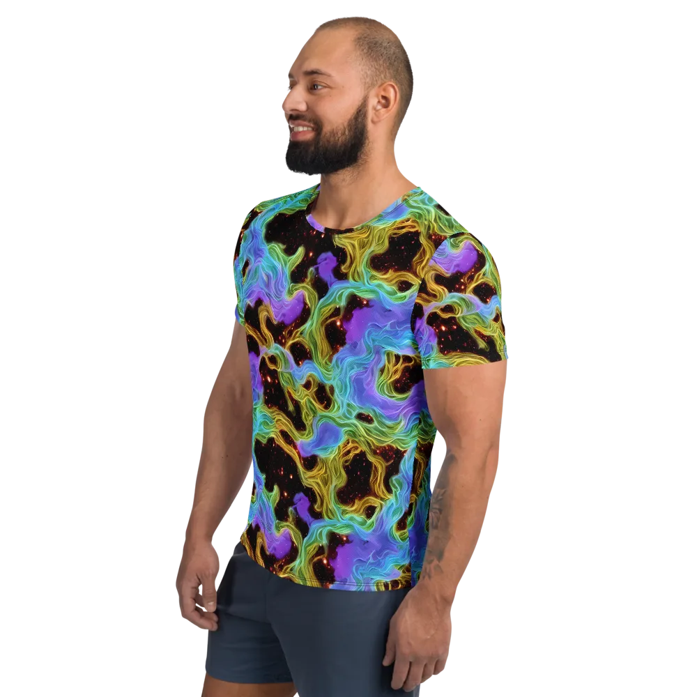 Galactic Tides on Men's Athletic T-Shirt — Left