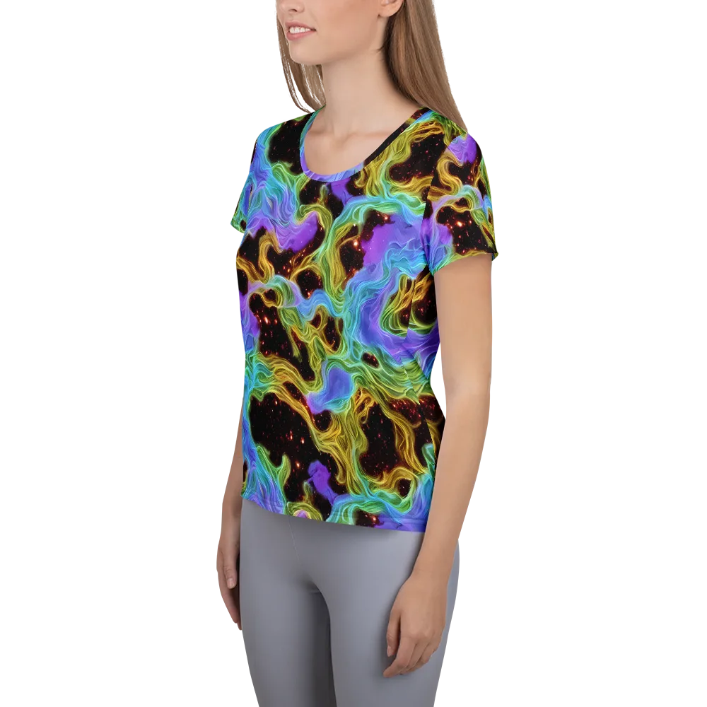 Galactic Tides on Women's Athletic T-Shirt — Left