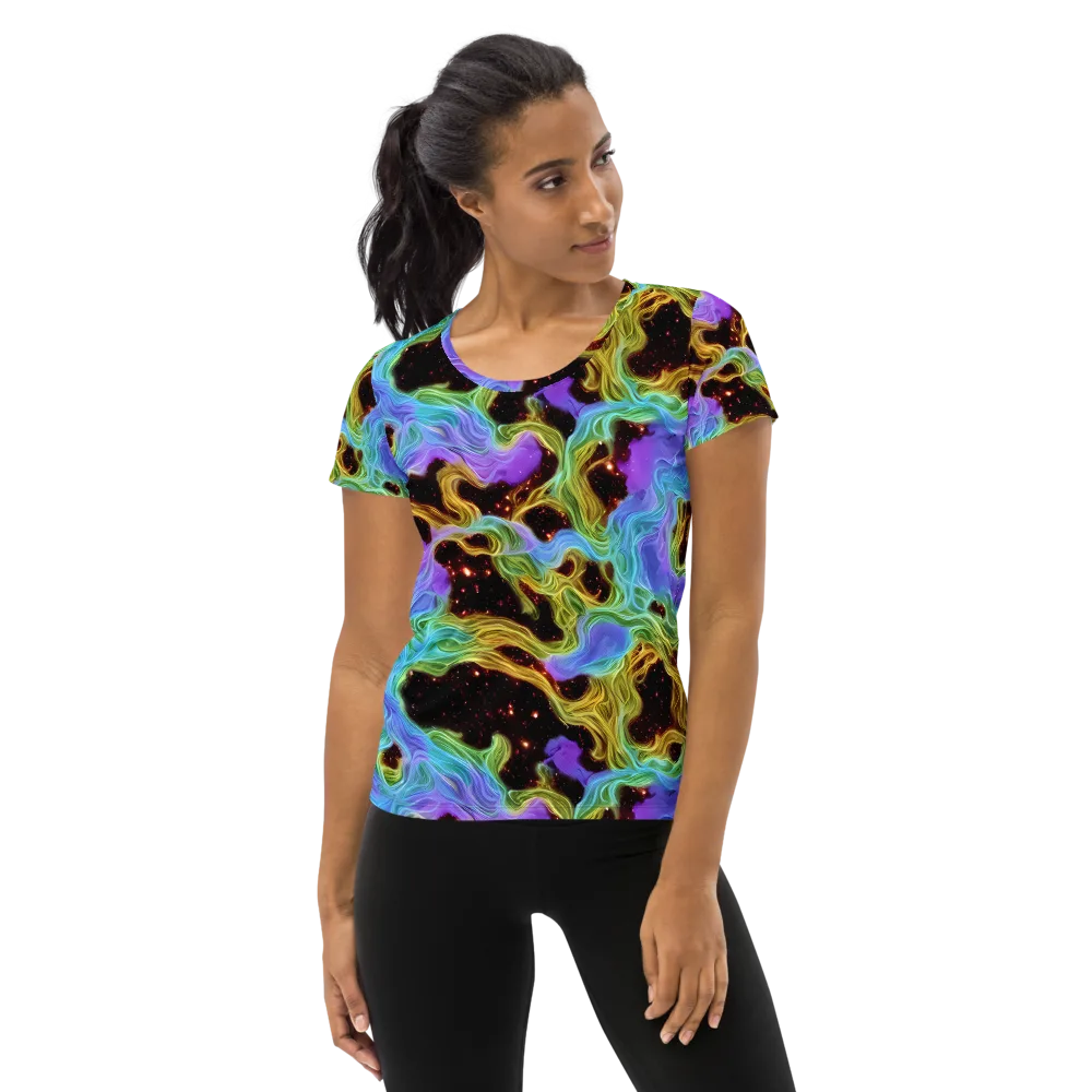 Galactic Tides on Women's Athletic T-Shirt — Front