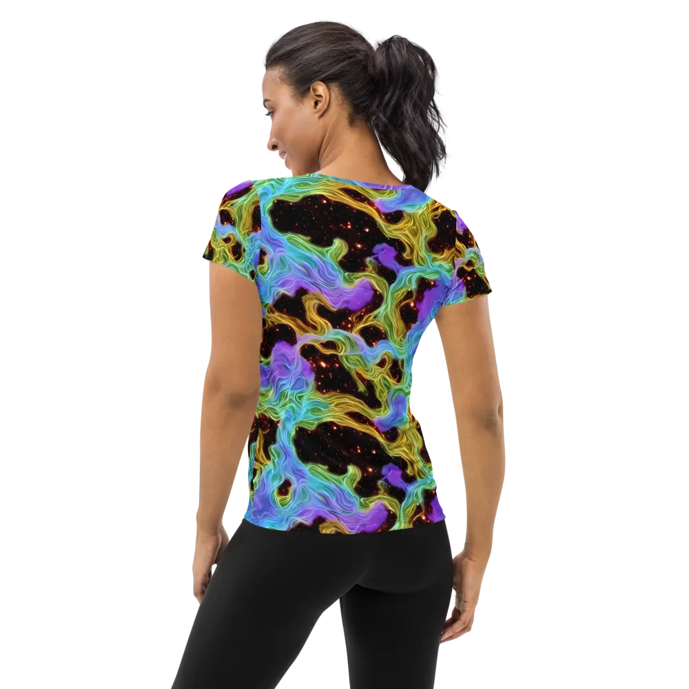 Galactic Tides on Women's Athletic T-Shirt — Back