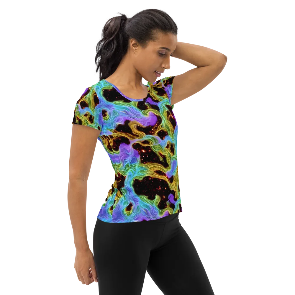 Galactic Tides on Women's Athletic T-Shirt — Right