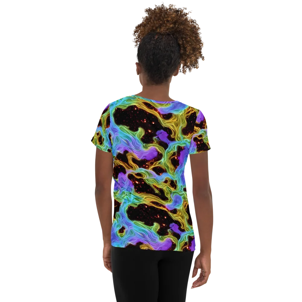 Galactic Tides on Women's Athletic T-Shirt — Back