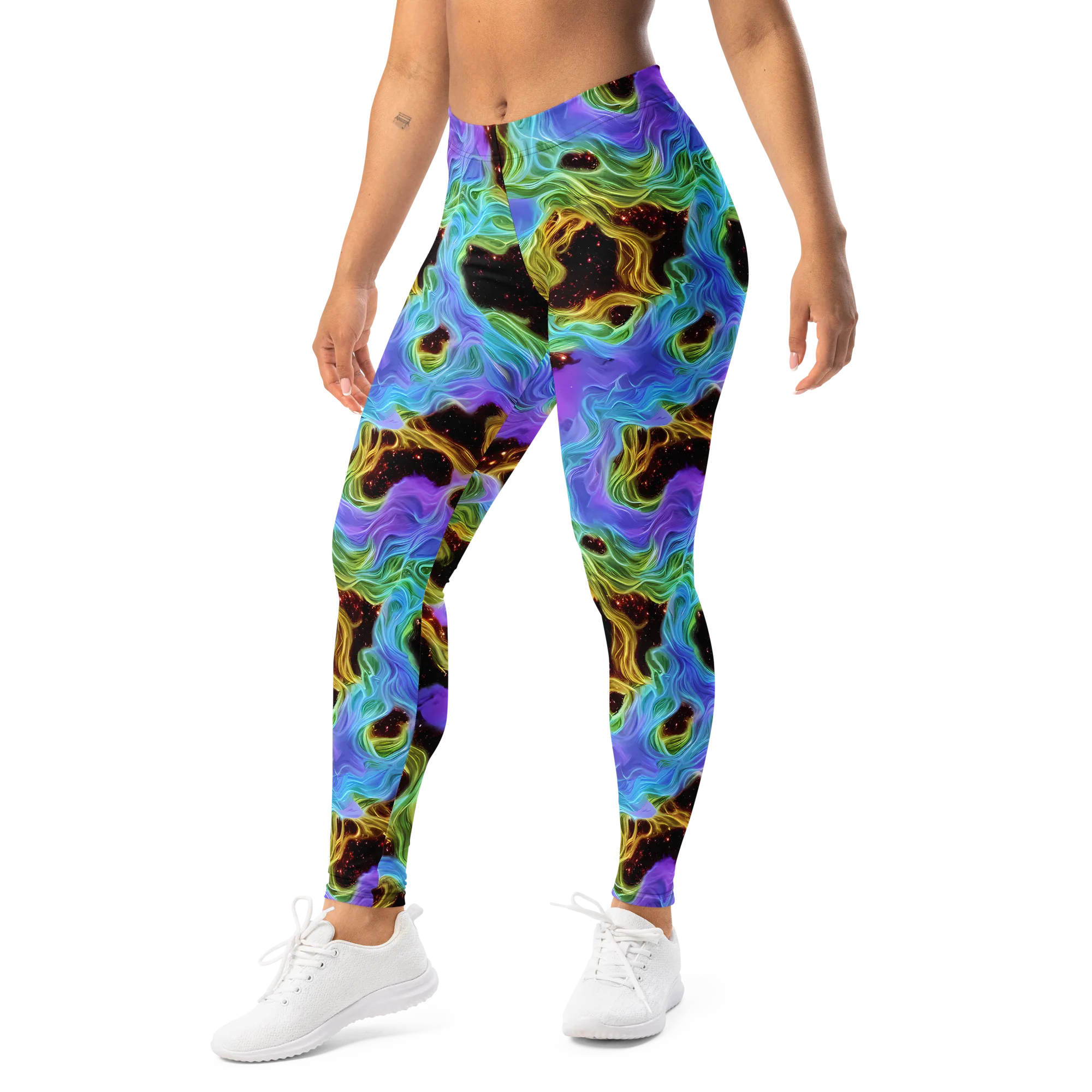 Galactic Tides on Leggings — Left Front