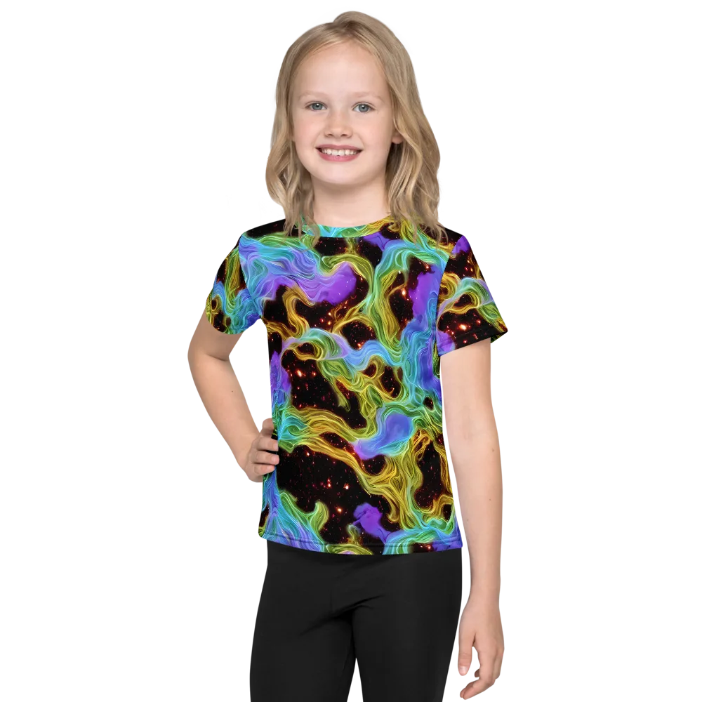 Galactic Tides on Kids Crew Neck T-Shirt — Front