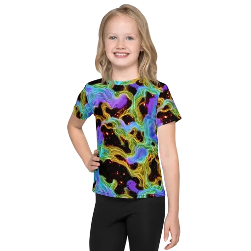 Galactic Tides on a Kids Crew Neck T-Shirt
