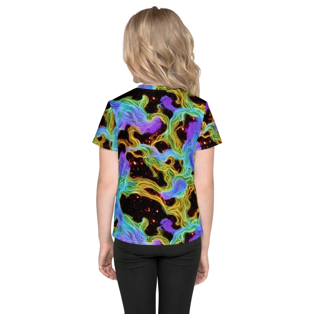 Galactic Tides on Kids Crew Neck T-Shirt — Back
