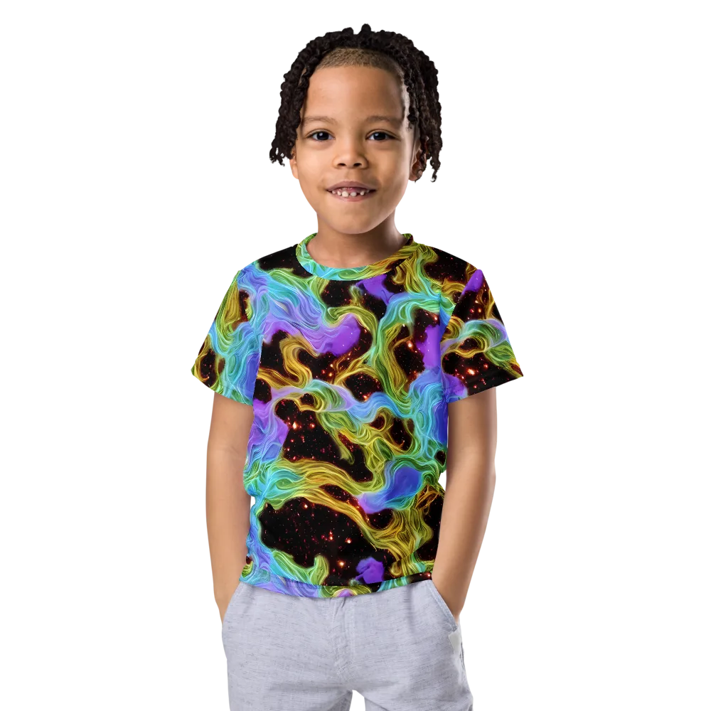 Galactic Tides on Kids Crew Neck T-Shirt — Front