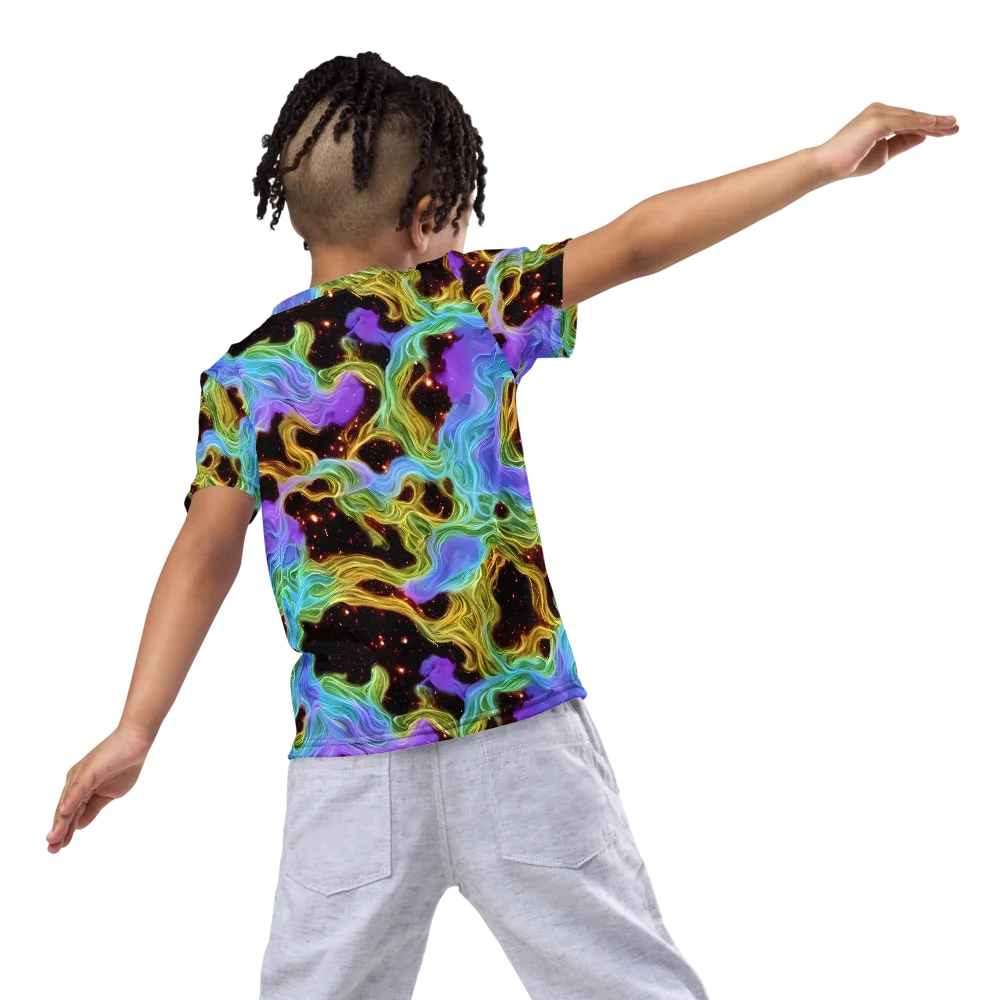Galactic Tides on Kids Crew Neck T-Shirt — Back