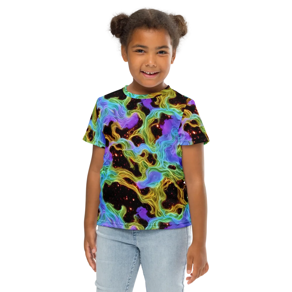 Galactic Tides on Kids Crew Neck T-Shirt — Front