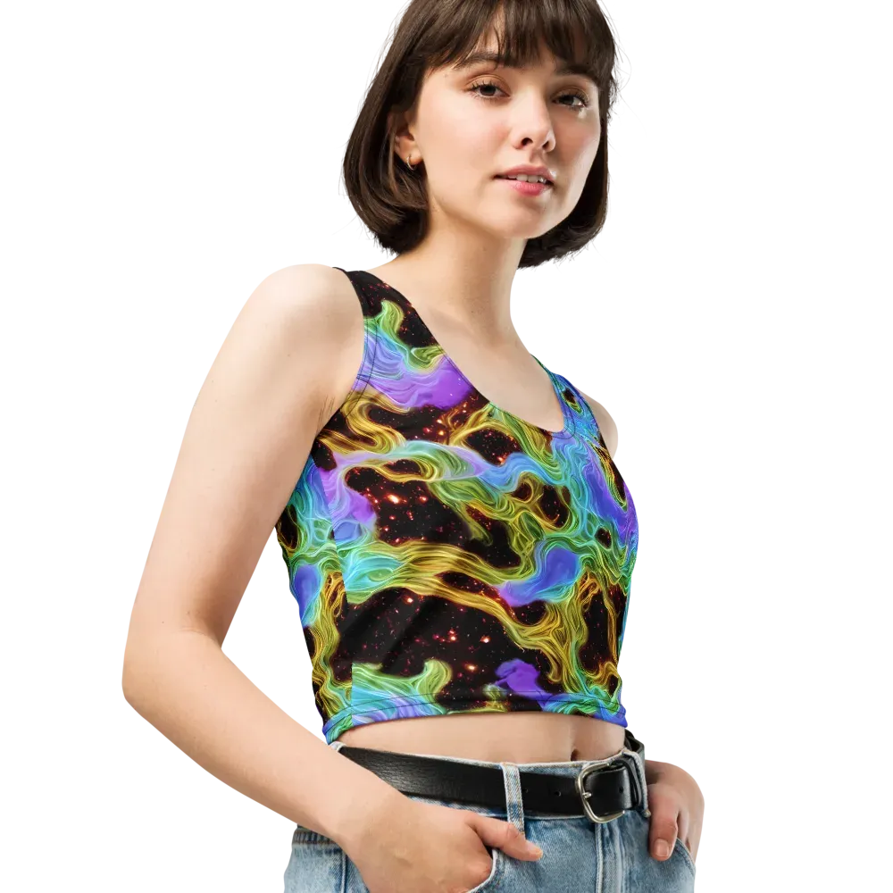 Galactic Tides on Crop Top — Right Front