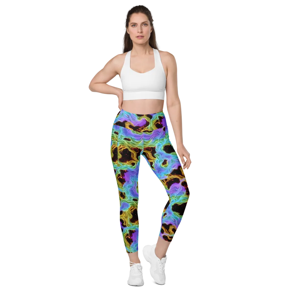 Galactic Tides on Leggings with Pockets — Front