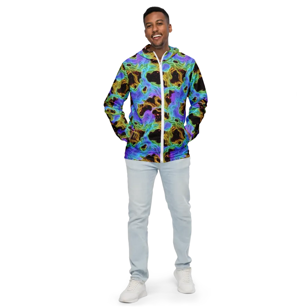 Galactic Tides on Men's Windbreaker — Front