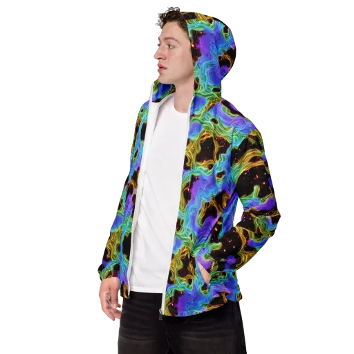 Galactic Tides on a Men's Windbreaker