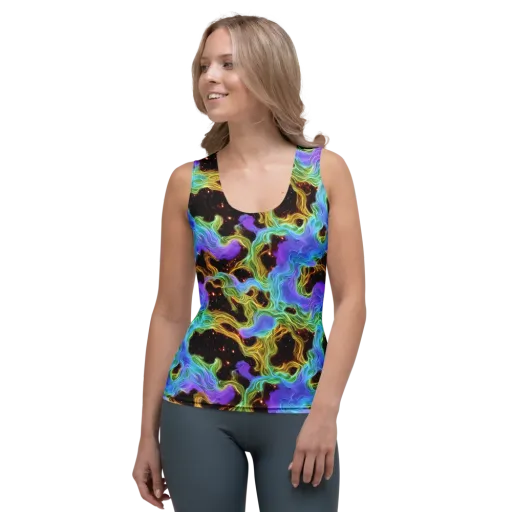 Galactic Tides on a Women's Tank Top