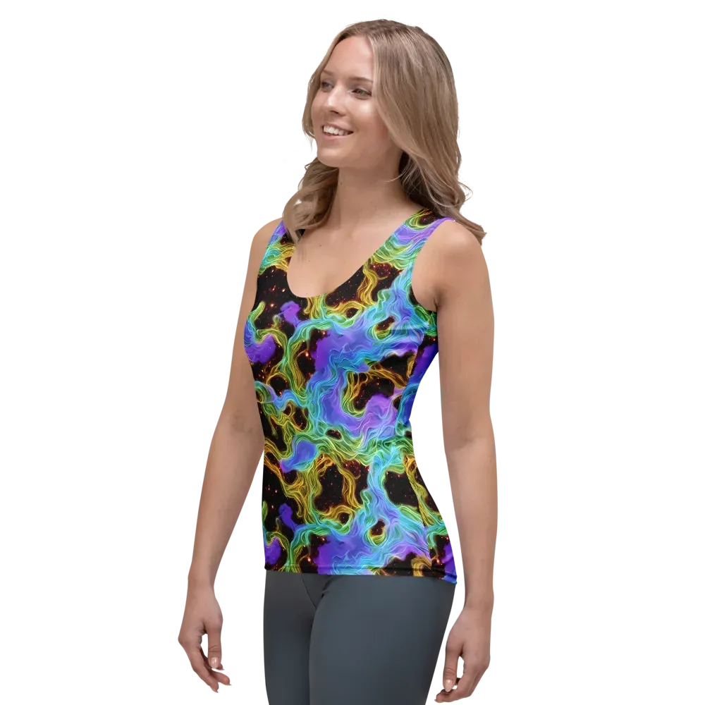 Galactic Tides on Women's Tank Top — Left Front