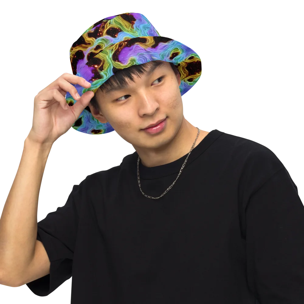 Galactic Tides on Reversible Bucket Hat — Front Inside