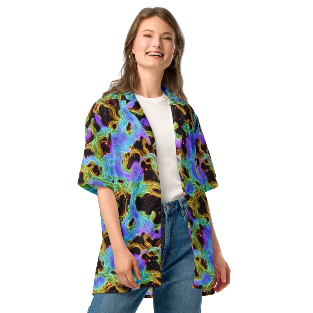 Galactic Tides on Button Shirt — Front