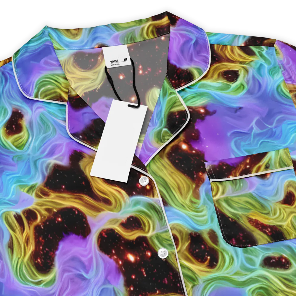 Galactic Tides on Women's Short Sleeve Pajama Top — Product details