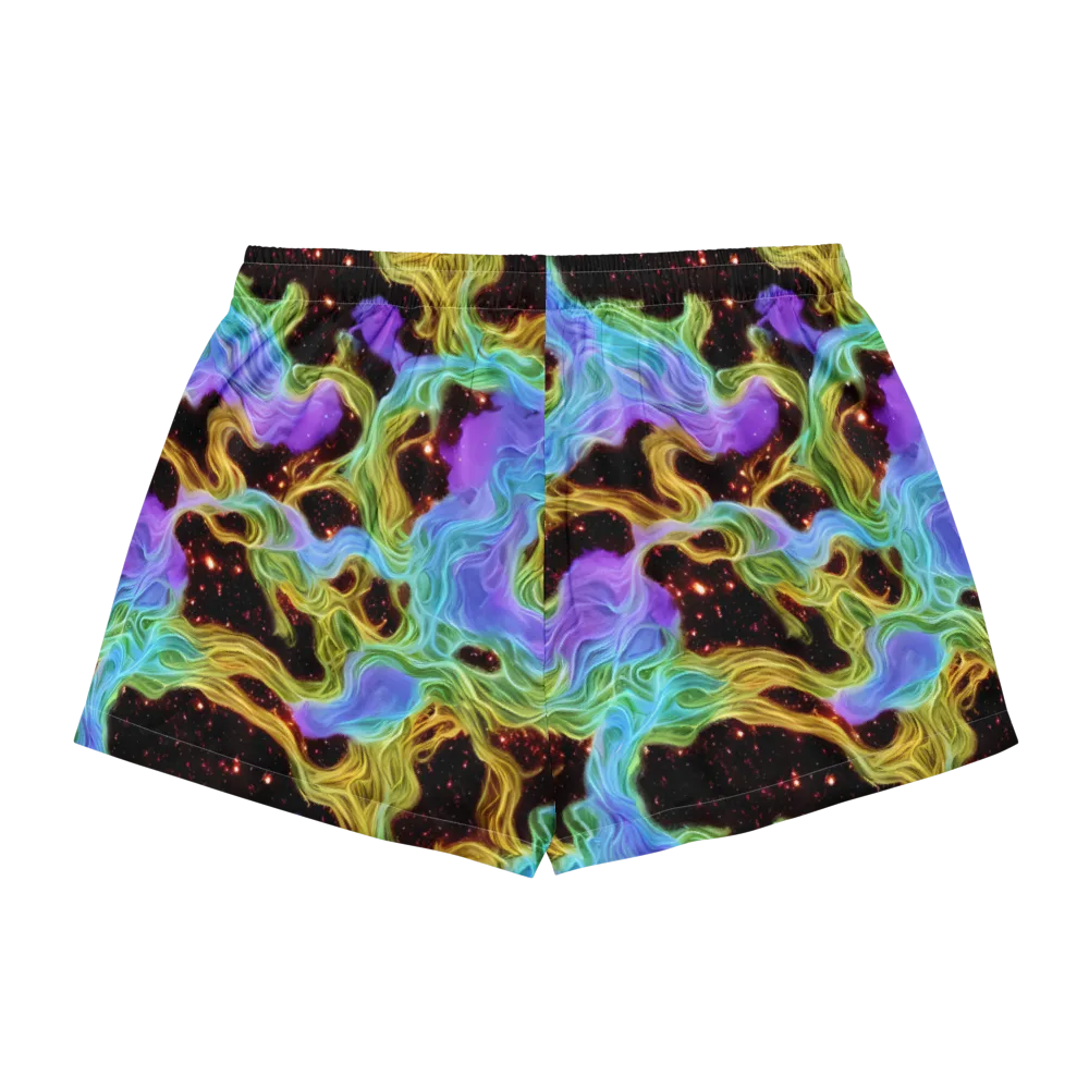 Galactic Tides on Women's Pajama Shorts — Back