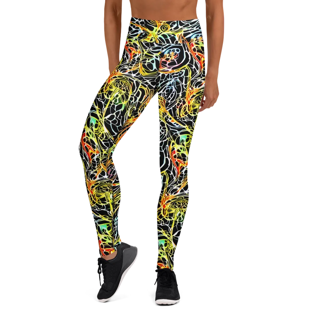 Electric Anatomy on Yoga Leggings — Front