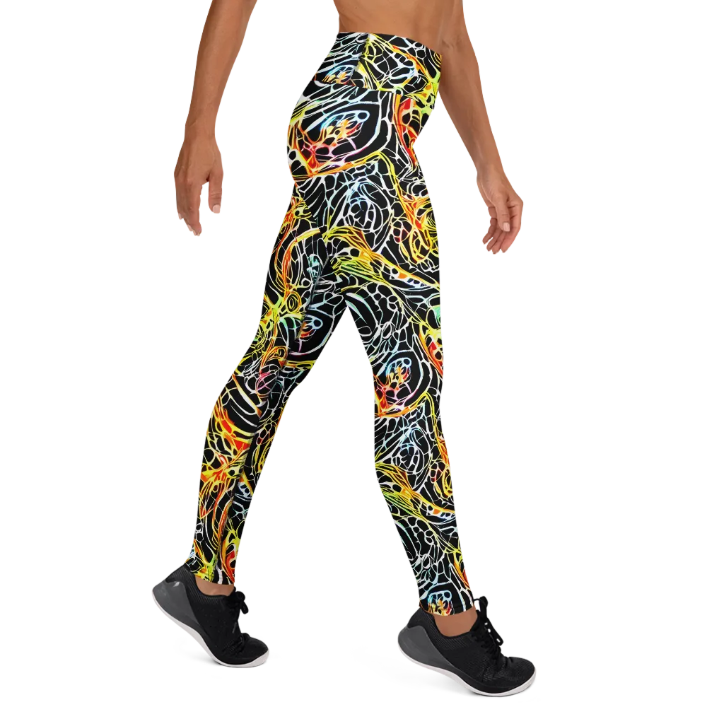 Electric Anatomy on Yoga Leggings — Right