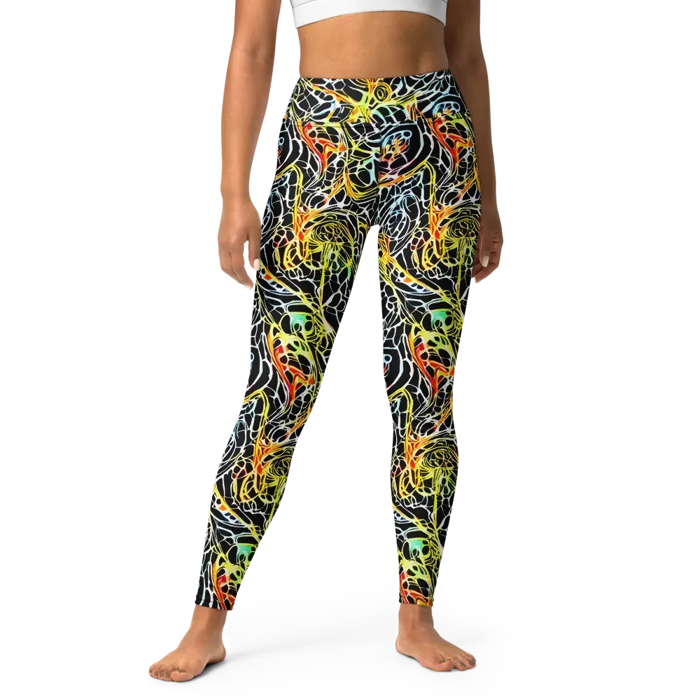 Electric Anatomy on Yoga Leggings — Front