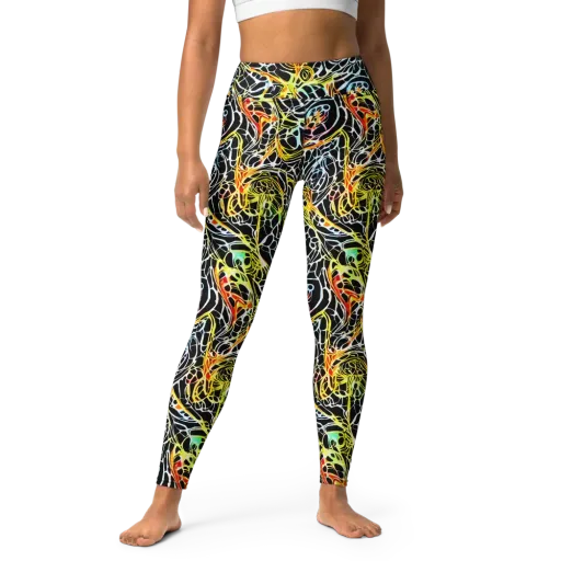 Electric Anatomy on a Yoga Leggings
