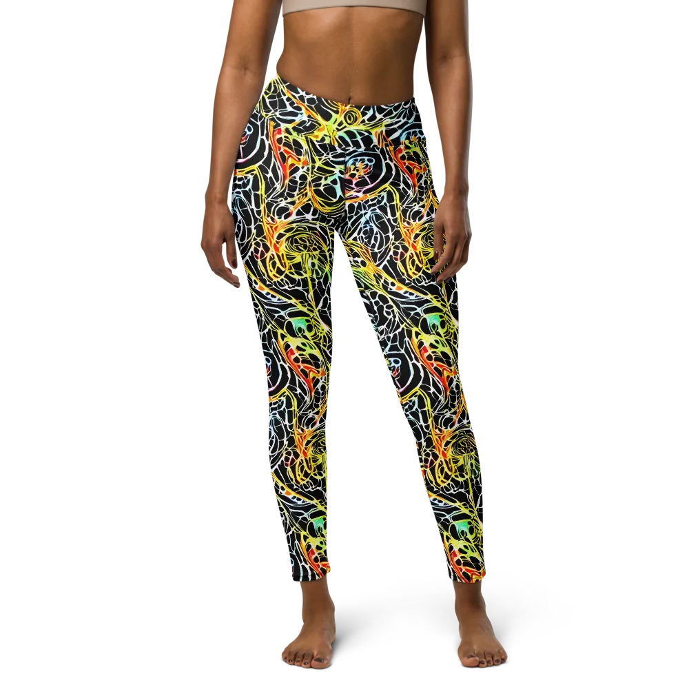 Electric Anatomy on Yoga Leggings — Front