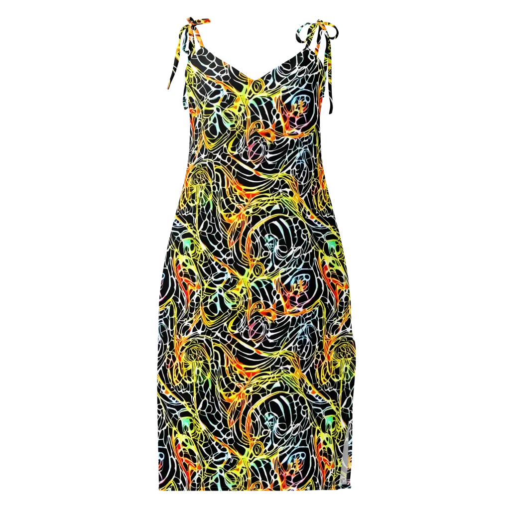 Electric Anatomy on Slip Dress — Front