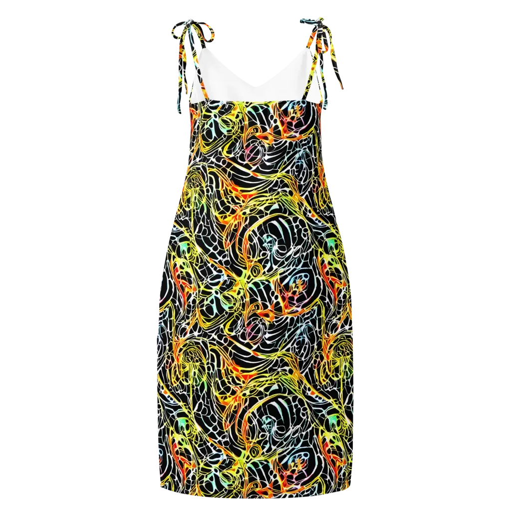 Electric Anatomy on Slip Dress — Back