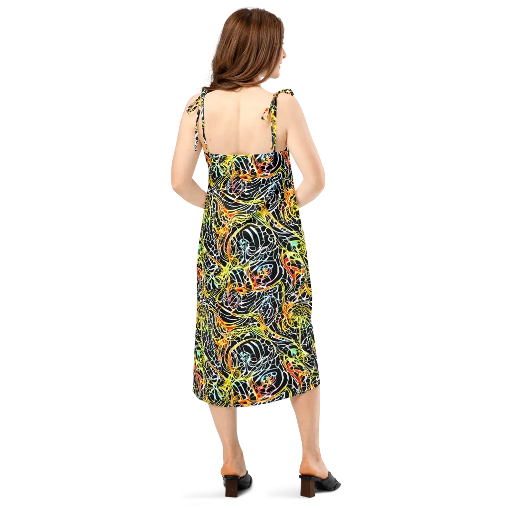 Electric Anatomy on Slip Dress — Back