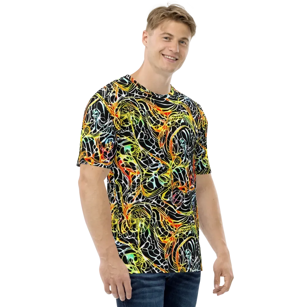 Electric Anatomy on Men's Crew Neck T-Shirt — Right